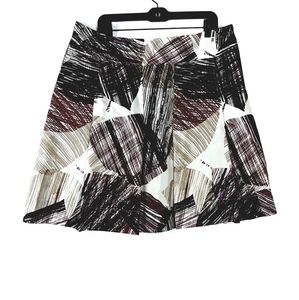 New York & Company Skirt Floral Print Multi-Color Plus Size 18